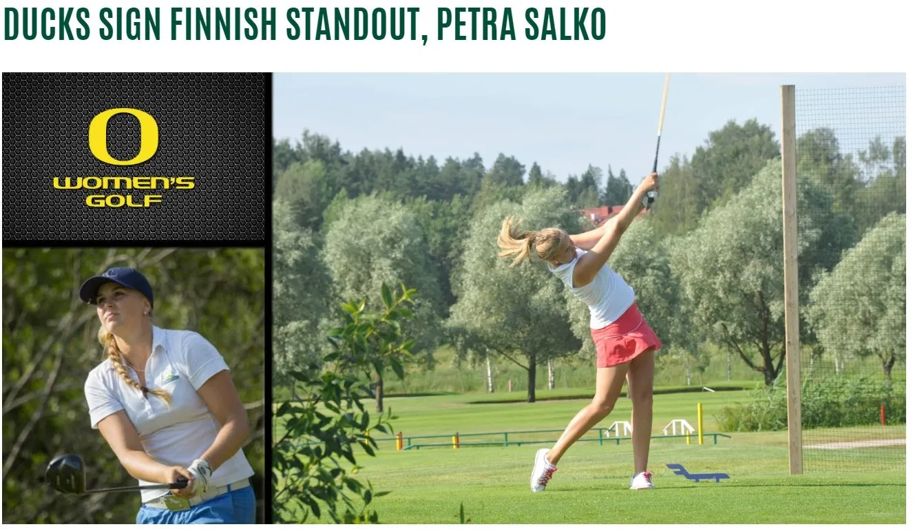 Petra Salko tummansinisessä lippalakissa ja valkoisessa pelipaidassa